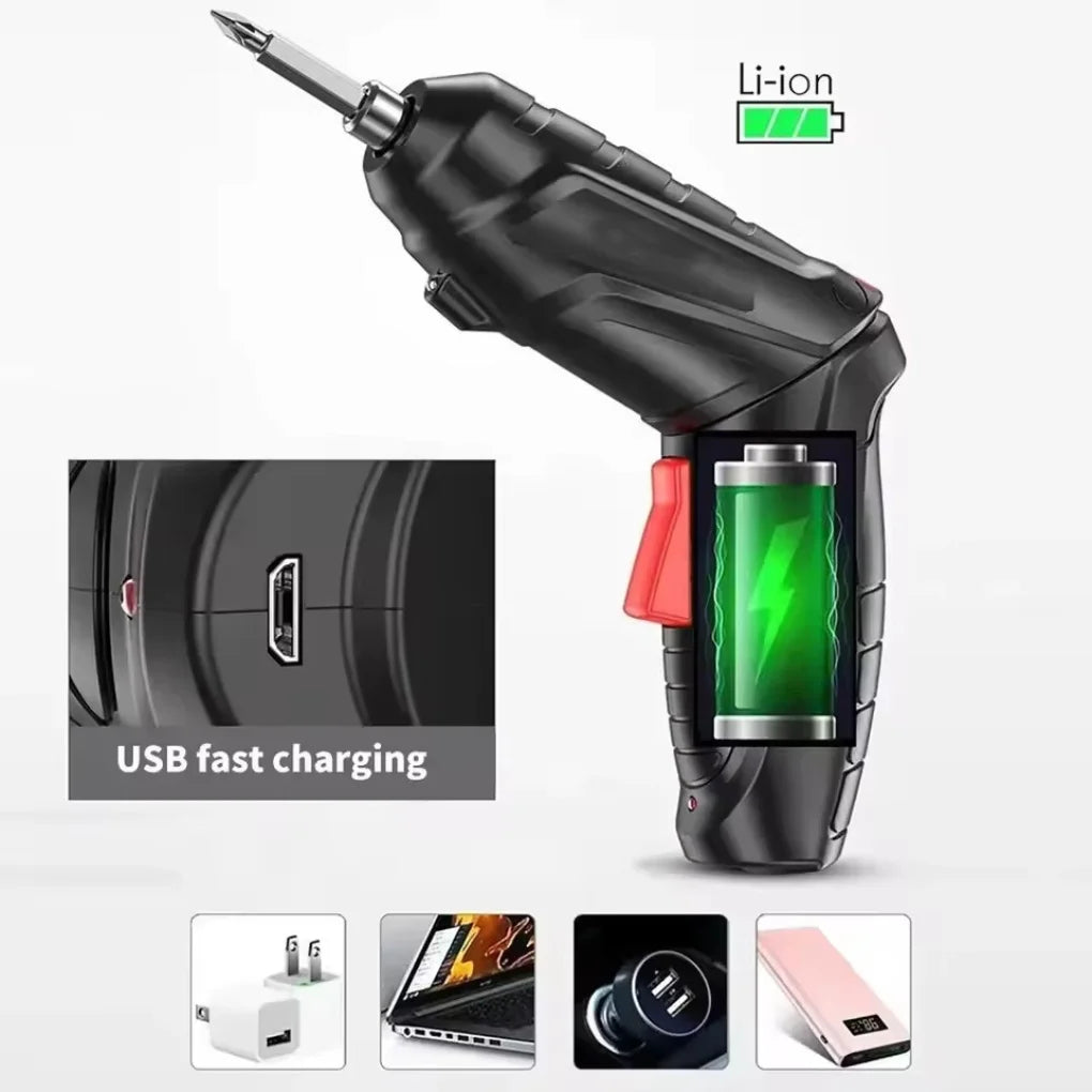 Parafusadeira Elétrica – Kit Completo com 47 Peças